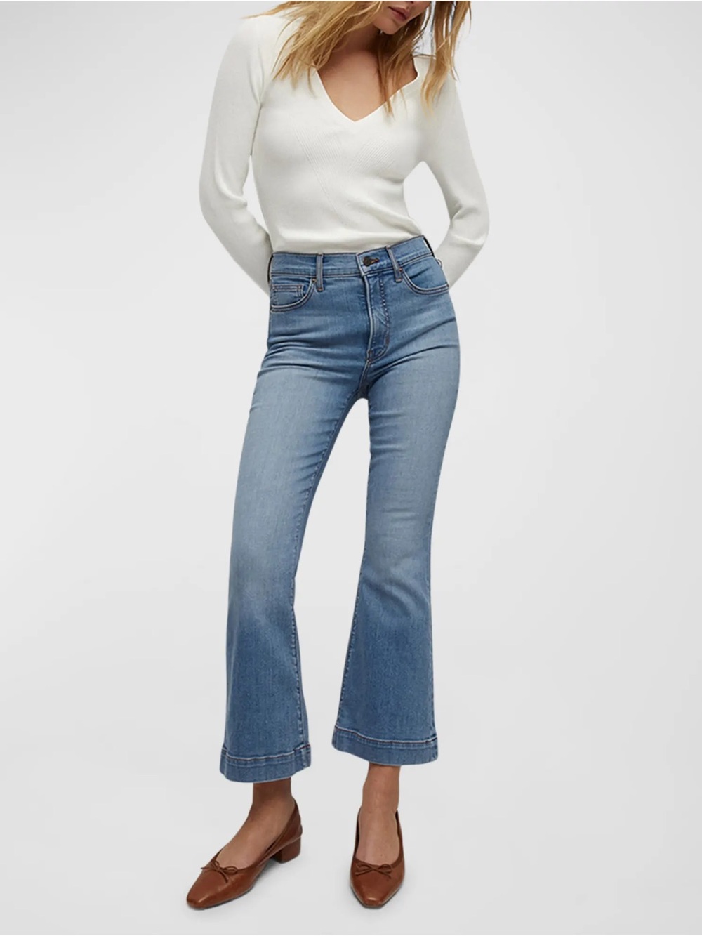 Veronica Beard Carson High Rise Ankle Flare Jeans Amethyst Size 28